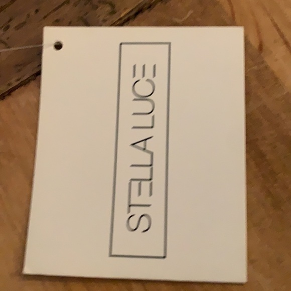 𝅺new with tags Stella Luce Embroidered Knit Black Fitted Cocktail Dress S - Picture 9 of 9